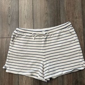 J. Crew Women's Navy Striped Athletic Shorts Size L